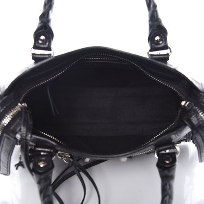 Balenciaga Agneau Classic Silver Hardware Mini City Black 5 of 9