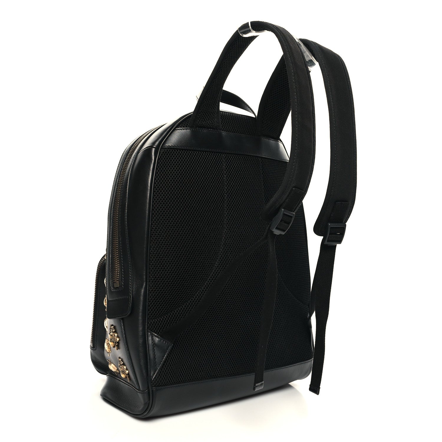 Gucci Calfskin Animal Studs Medium Day Backpack Black 3 of 12