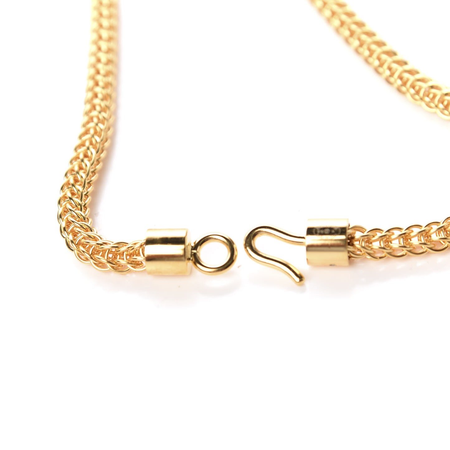 Resin Along The Nile Large CC Pendant Necklace Gold Black