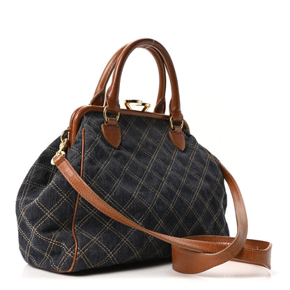 Marc Jacobs Denim Quilted Mini Stam Blue 3 of 10