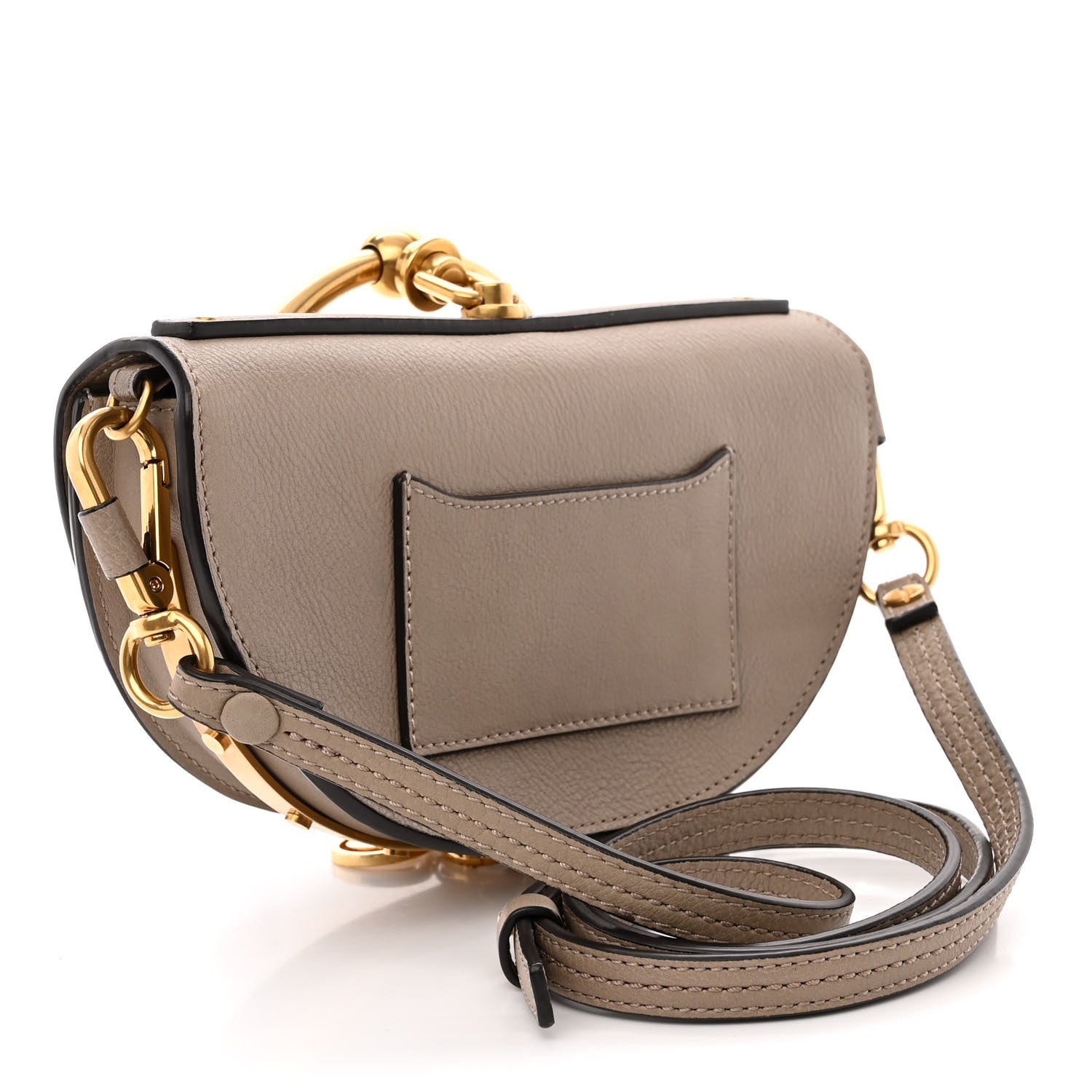 Chloe Calfskin Small Nile Bracelet Minaudiere Bag Motty Grey 3 of 13