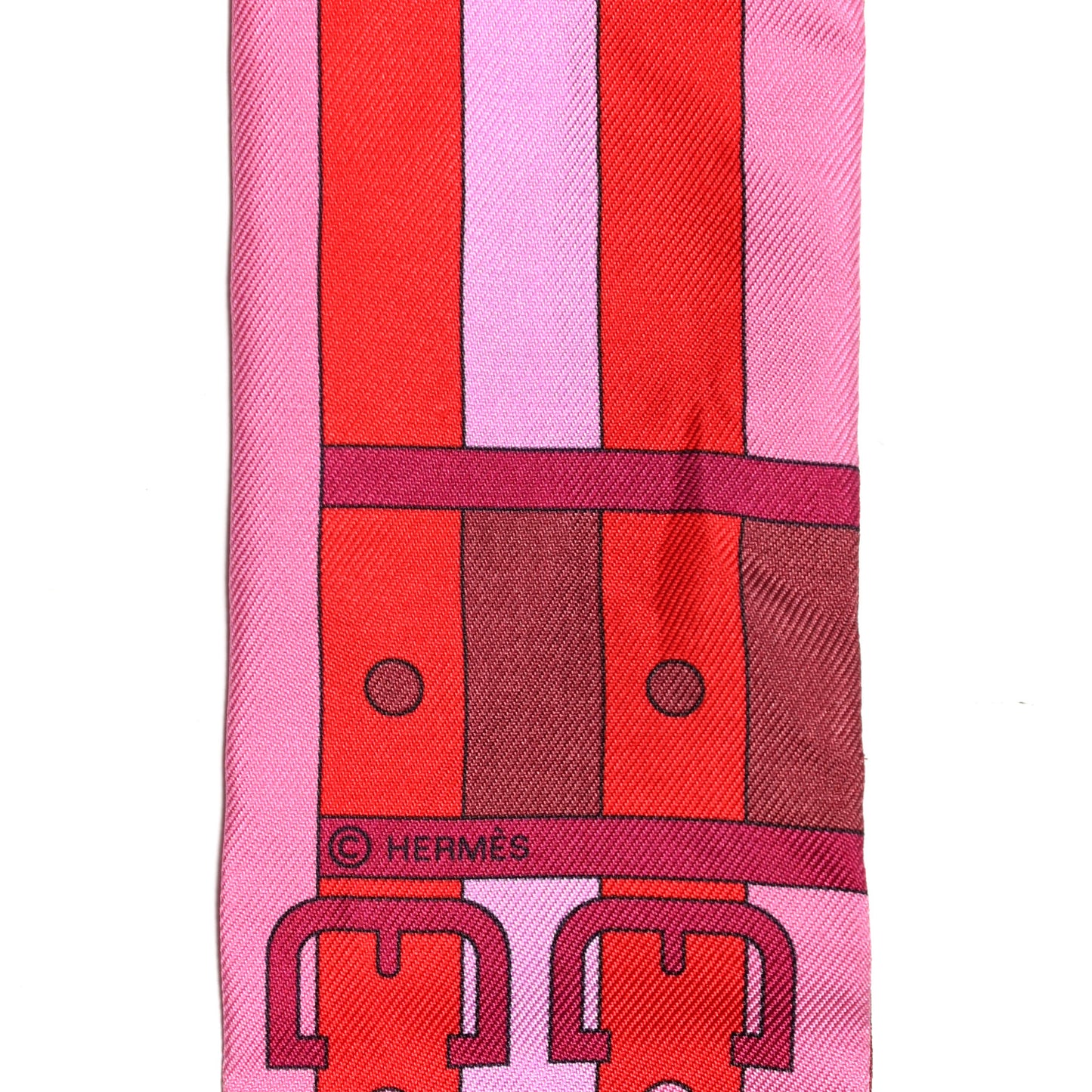 Silk Rocabar Twilly Rose Vif Bordeaux