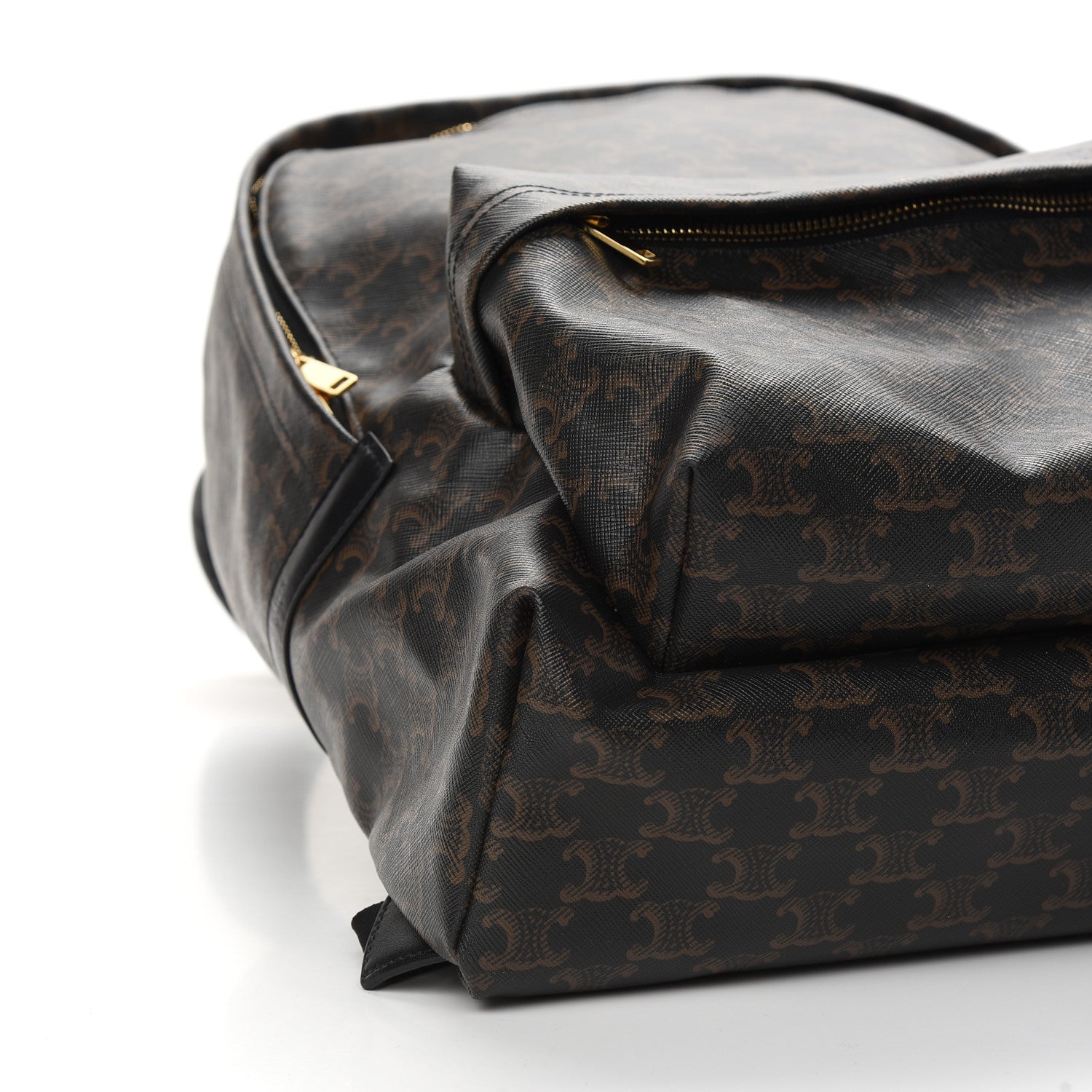 Celine Triomphe Canvas Calfskin Backpack Tan 7 of 8