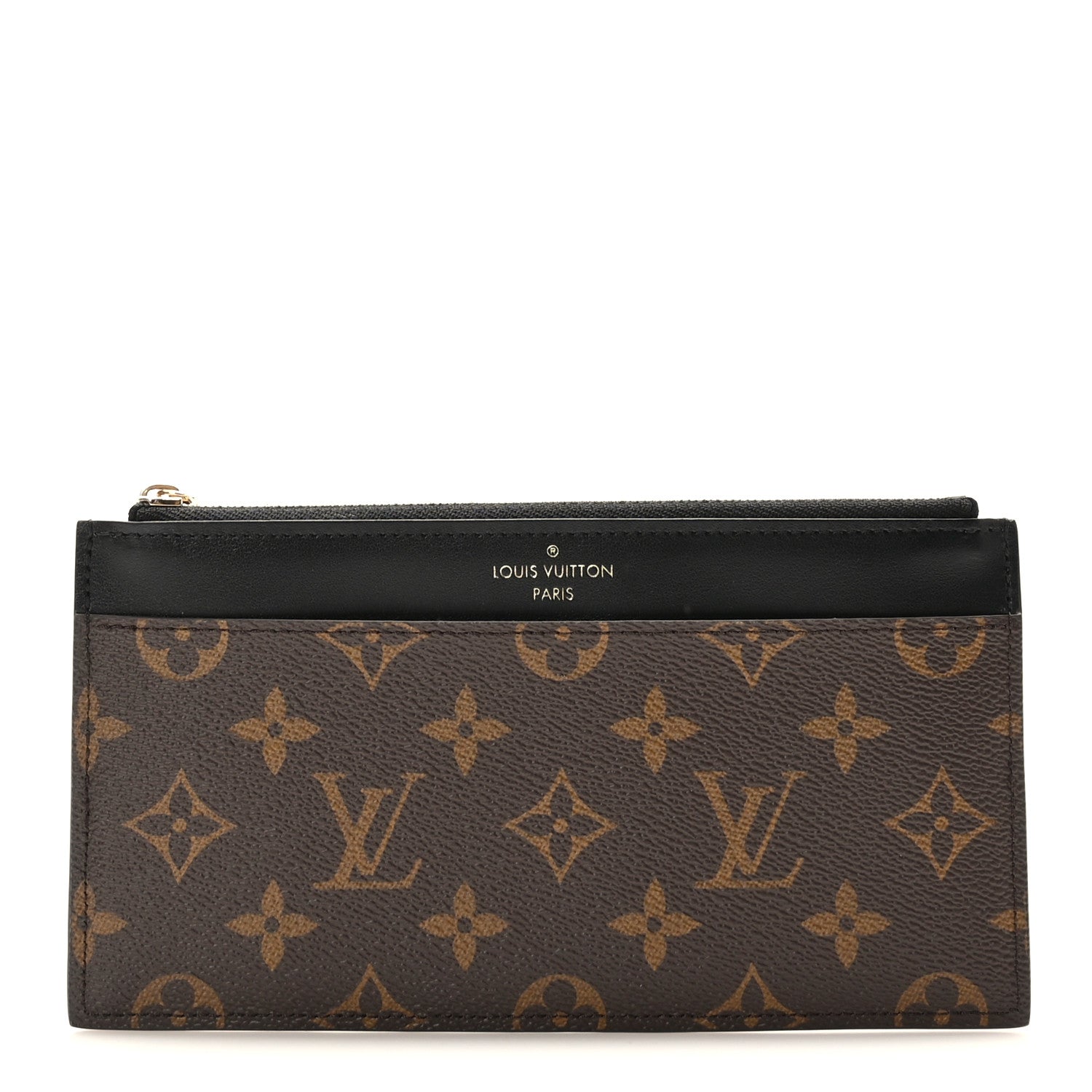 Louis Vuitton Monogram Slim Purse Black 1 of 7