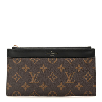 Louis Vuitton Monogram Slim Purse Black 1 of 7