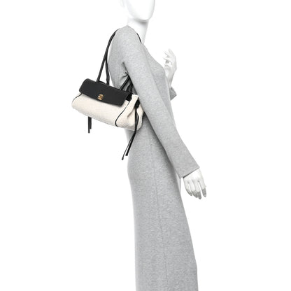 Chanel Grained Calfskin Boucle Urban Essentials Small Shopping Bag Black Ivory 2 of 10