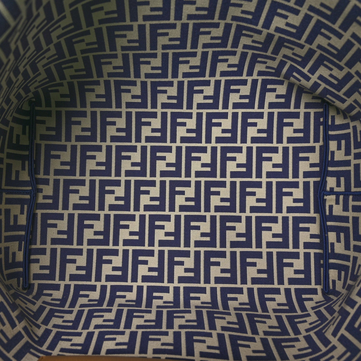 Fendi Pequin Vitello Reversible Large Shopping Tote Midnight Blue 5 of 11