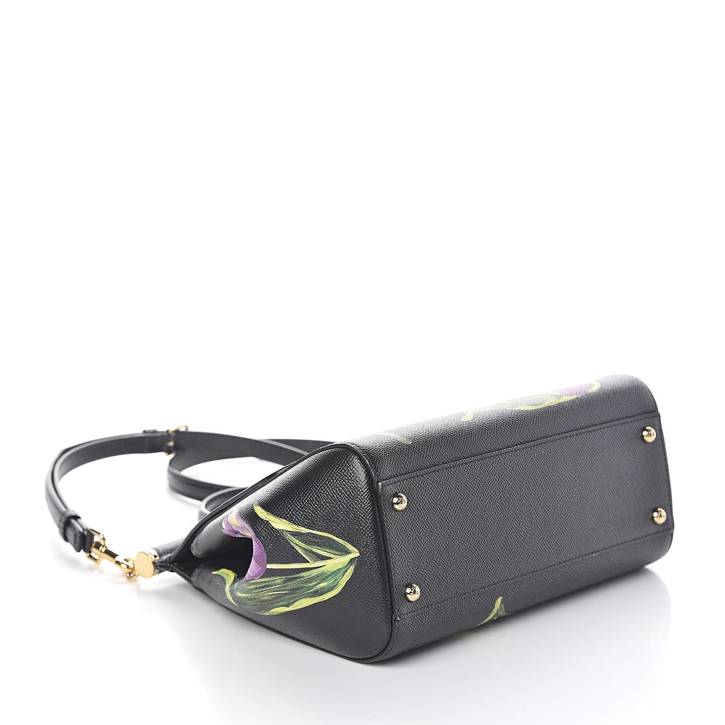 Dauphine Tulip Print Medium Miss Sicily Satchel Black
