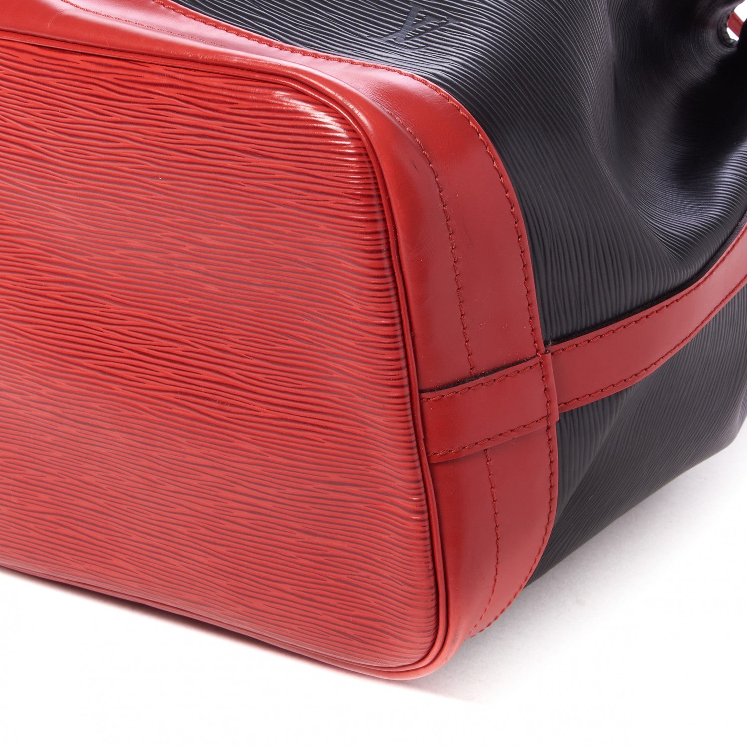 Louis Vuitton Epi Bi-Color Noe Castillan Red Black 5 of 9