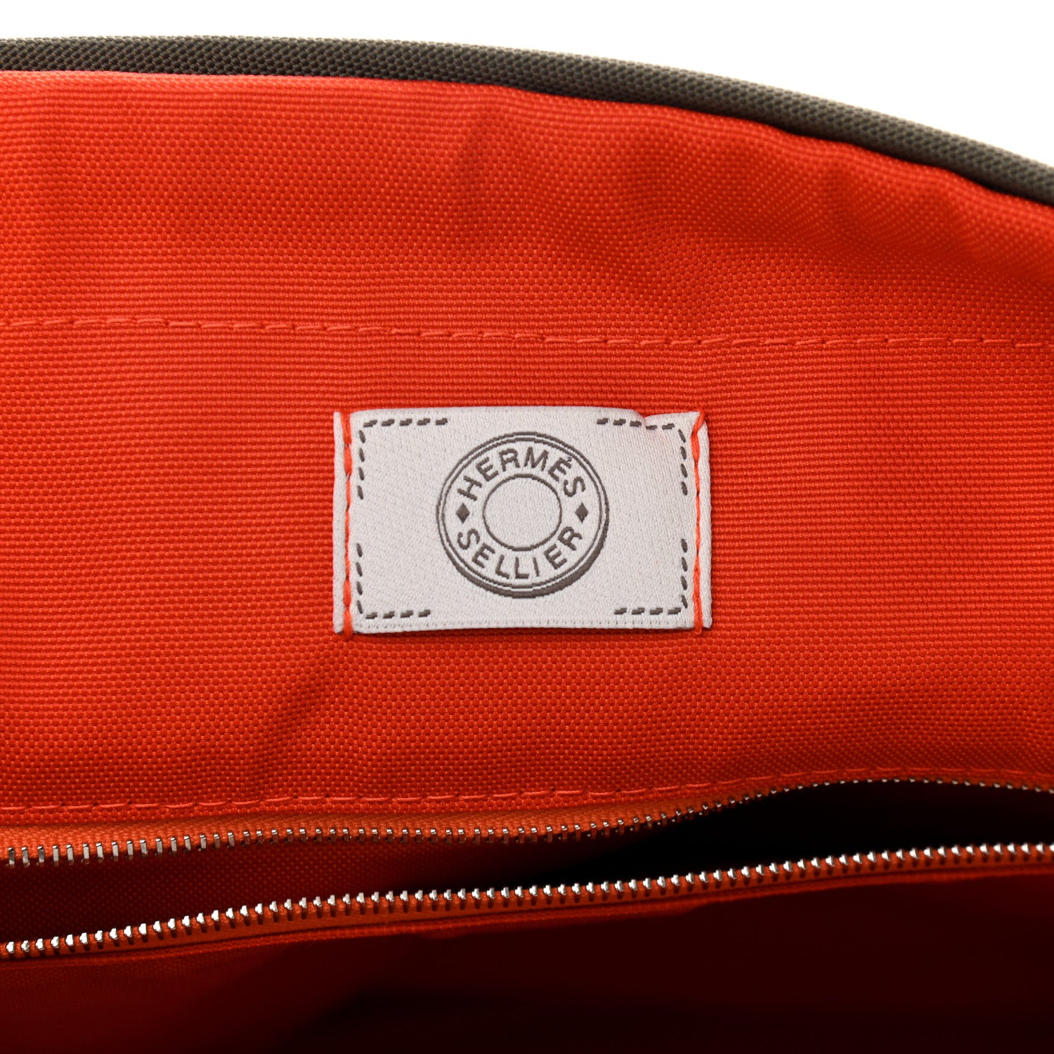 Hermes Toile Sac De Pansage Groom Kaki Feu 6 of 10