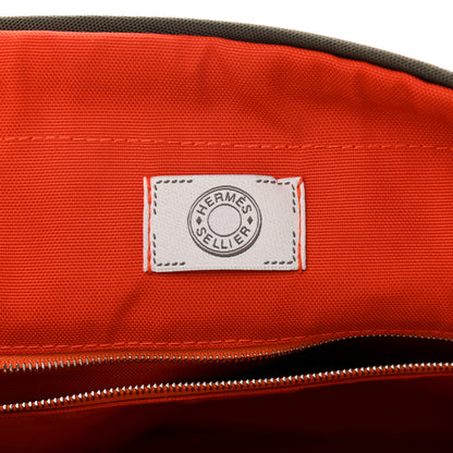 Hermes Toile Sac De Pansage Groom Kaki Feu 6 of 10
