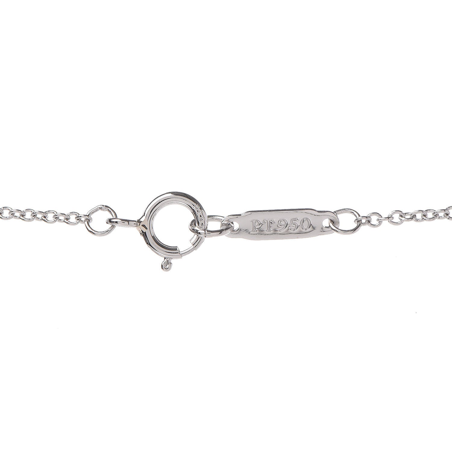 Tiffany Platinum Diamond Horseshoe Pendant Necklace 4 of 5