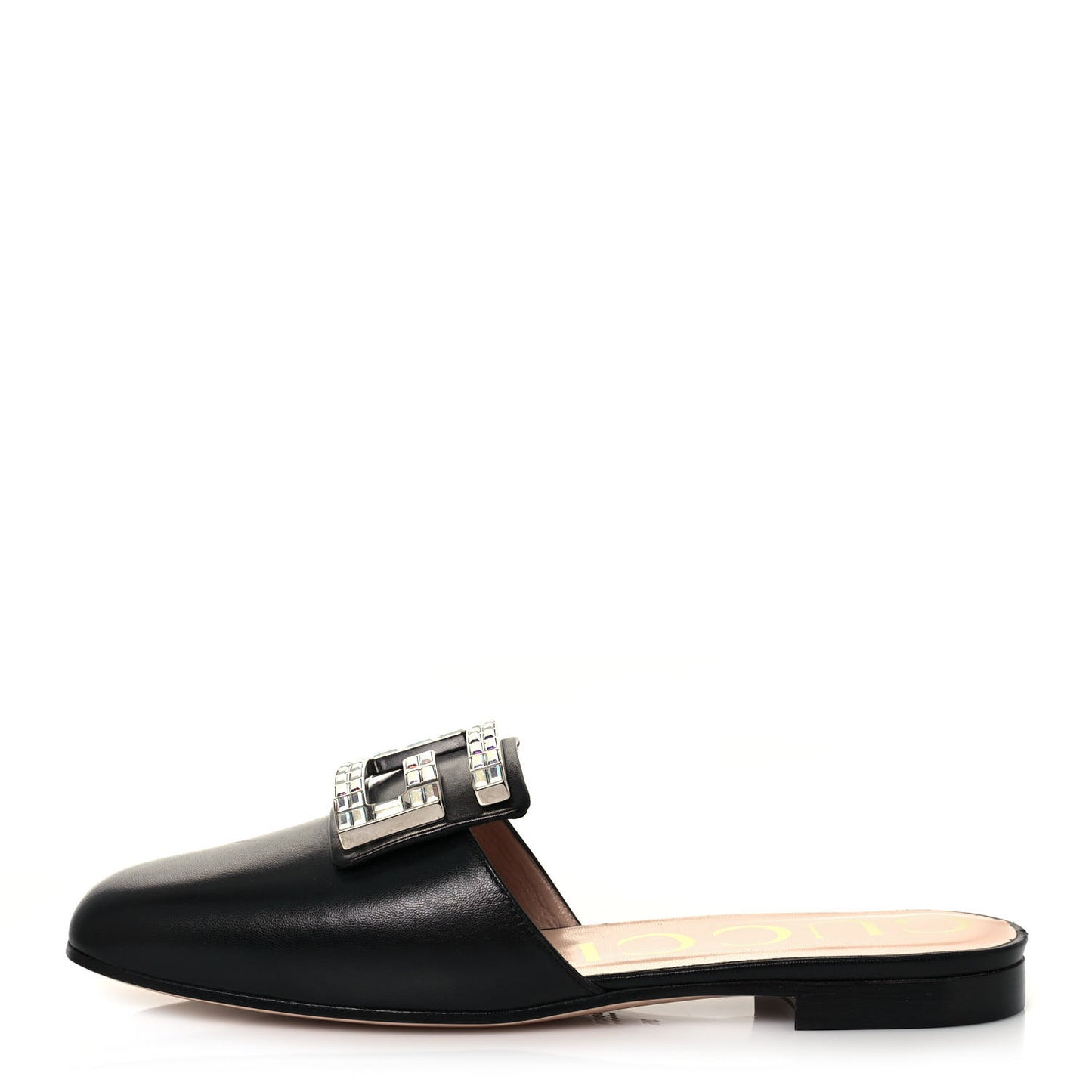 Malaga Kid Crystal Square G Madelyn Slippers 36 Black
