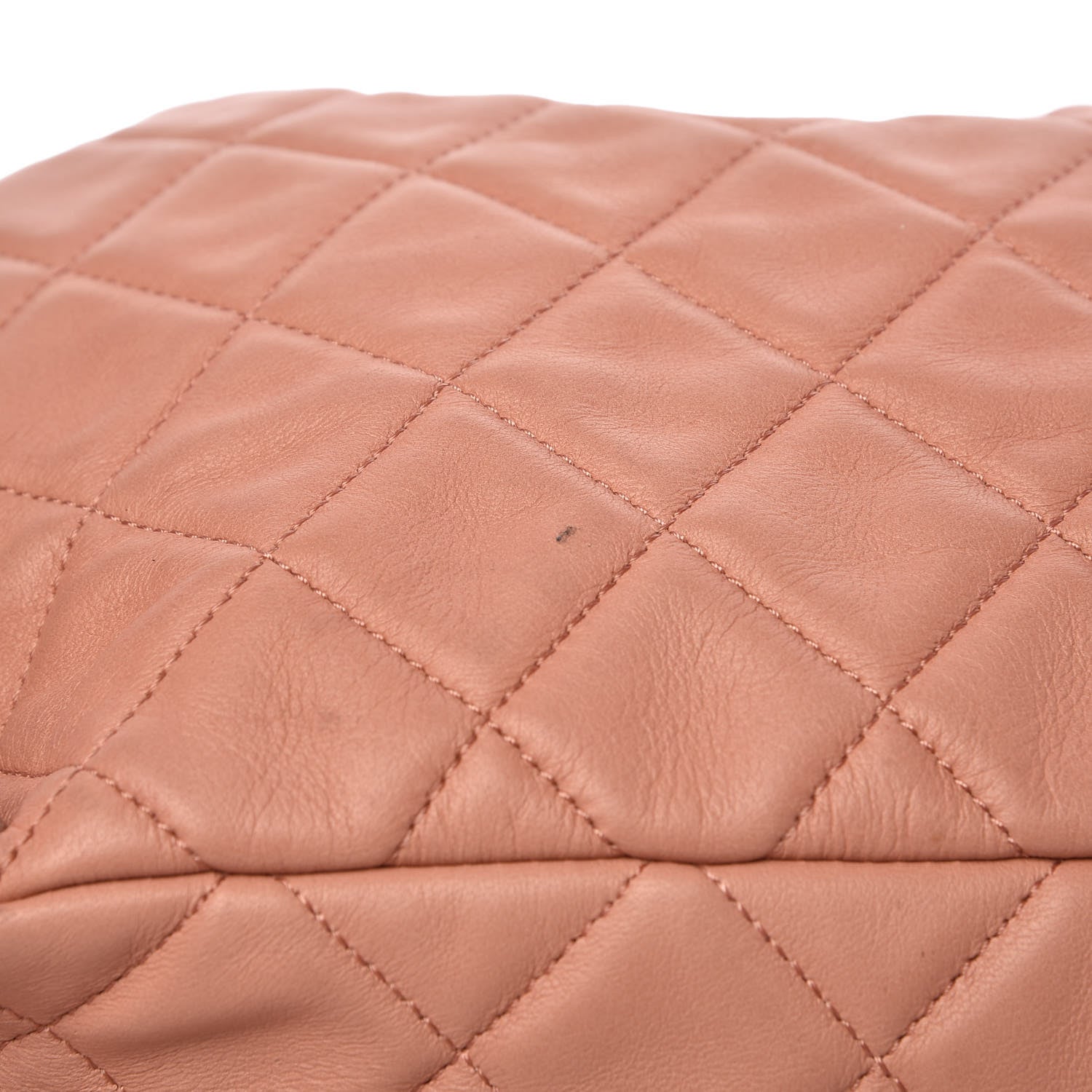 Chanel Lambskin Quilted CC Chain Drawstring Tote Dark Beige 11 of 16