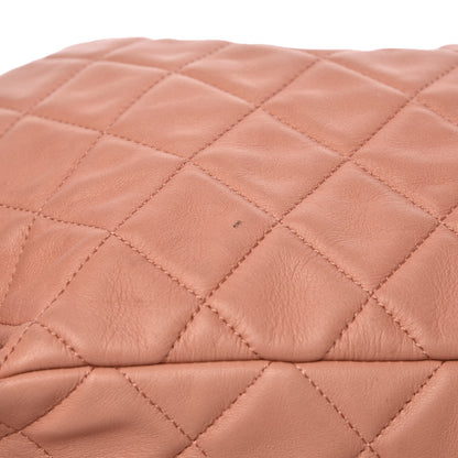 Chanel Lambskin Quilted CC Chain Drawstring Tote Dark Beige 11 of 16