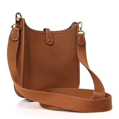 Hermes Taurillon Clemence Evelyne TPM Gold 3 of 10