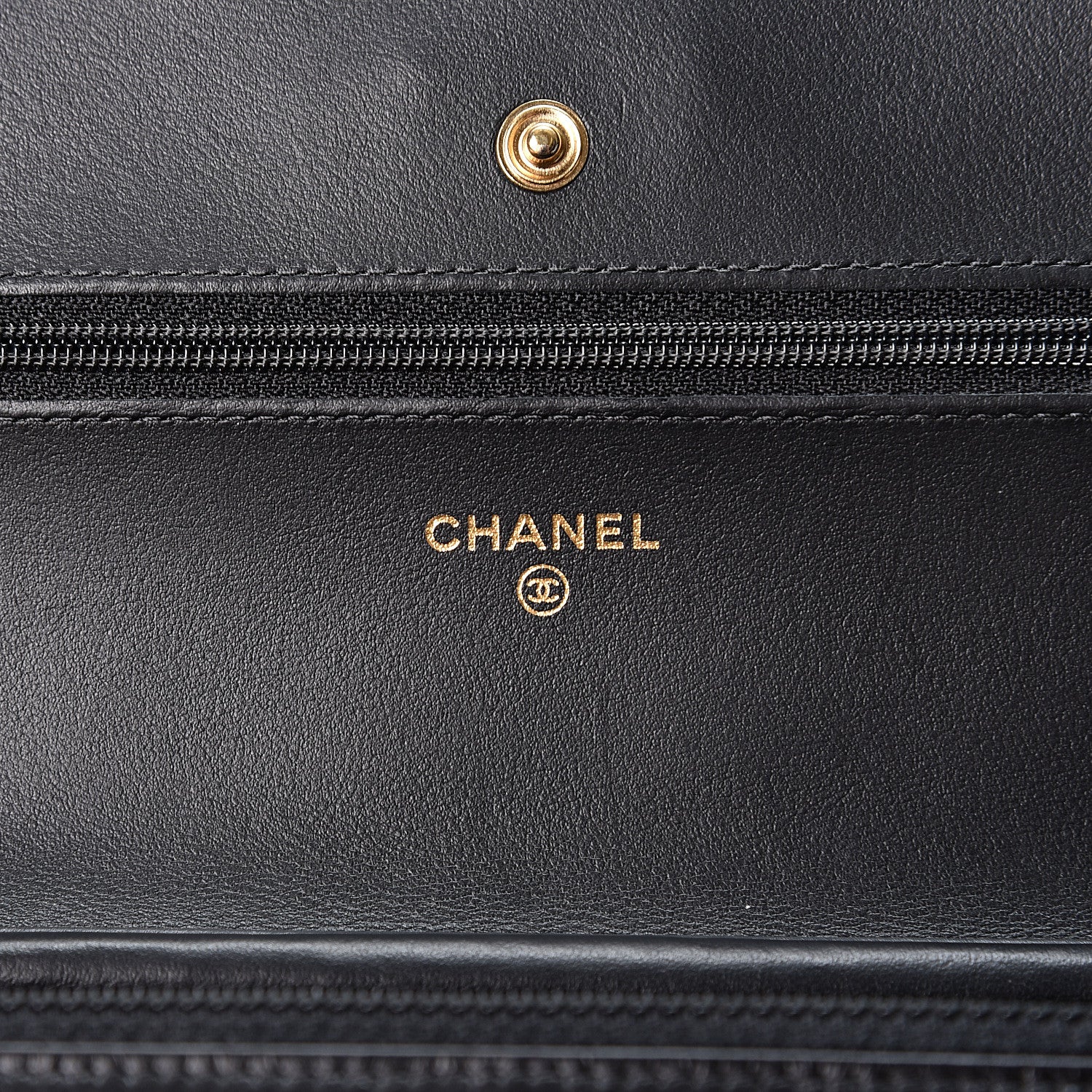 Chanel Aged Calfskin Quilted Lucky Charms 2.55 Reissue Wallet On Chain WOC Black 5 of 11