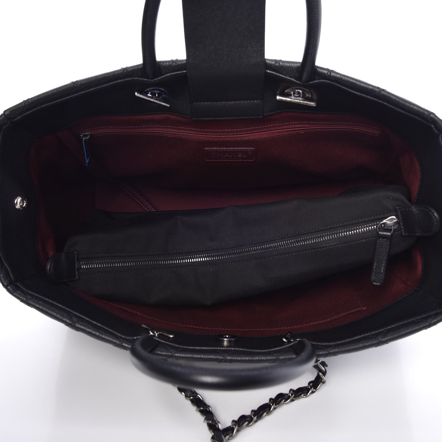 Chanel Caviar Quilted Large Coco Handle Shopping Tote Black 7 of 8
