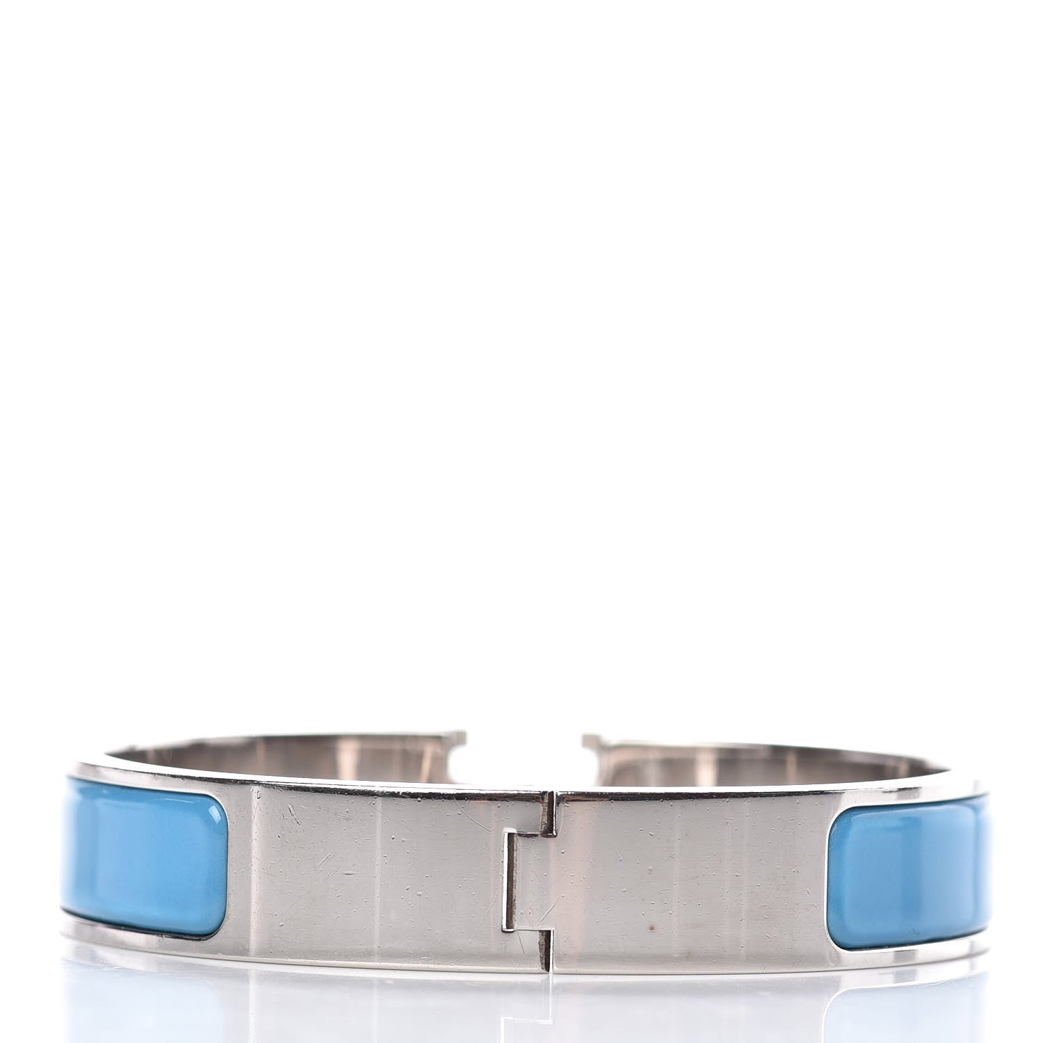 Hermes Enamel Narrow Clic Clac H Bracelet PM Blue Jean 3 of 5