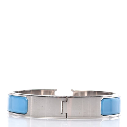 Hermes Enamel Narrow Clic Clac H Bracelet PM Blue Jean 3 of 5