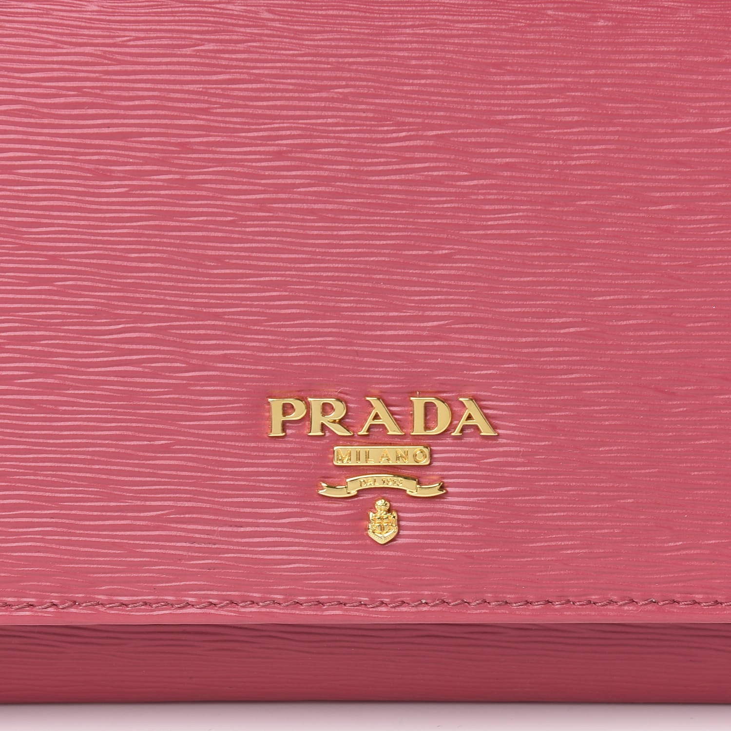 Prada Vitello Move Oro Chain Wallet Peonia 10 of 10
