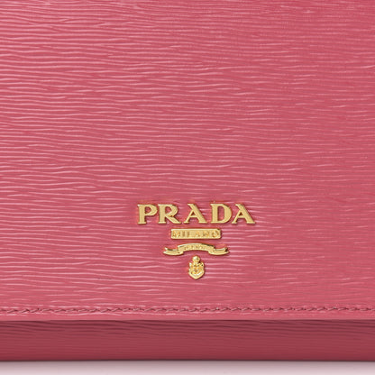 Prada Vitello Move Oro Chain Wallet Peonia 10 of 10
