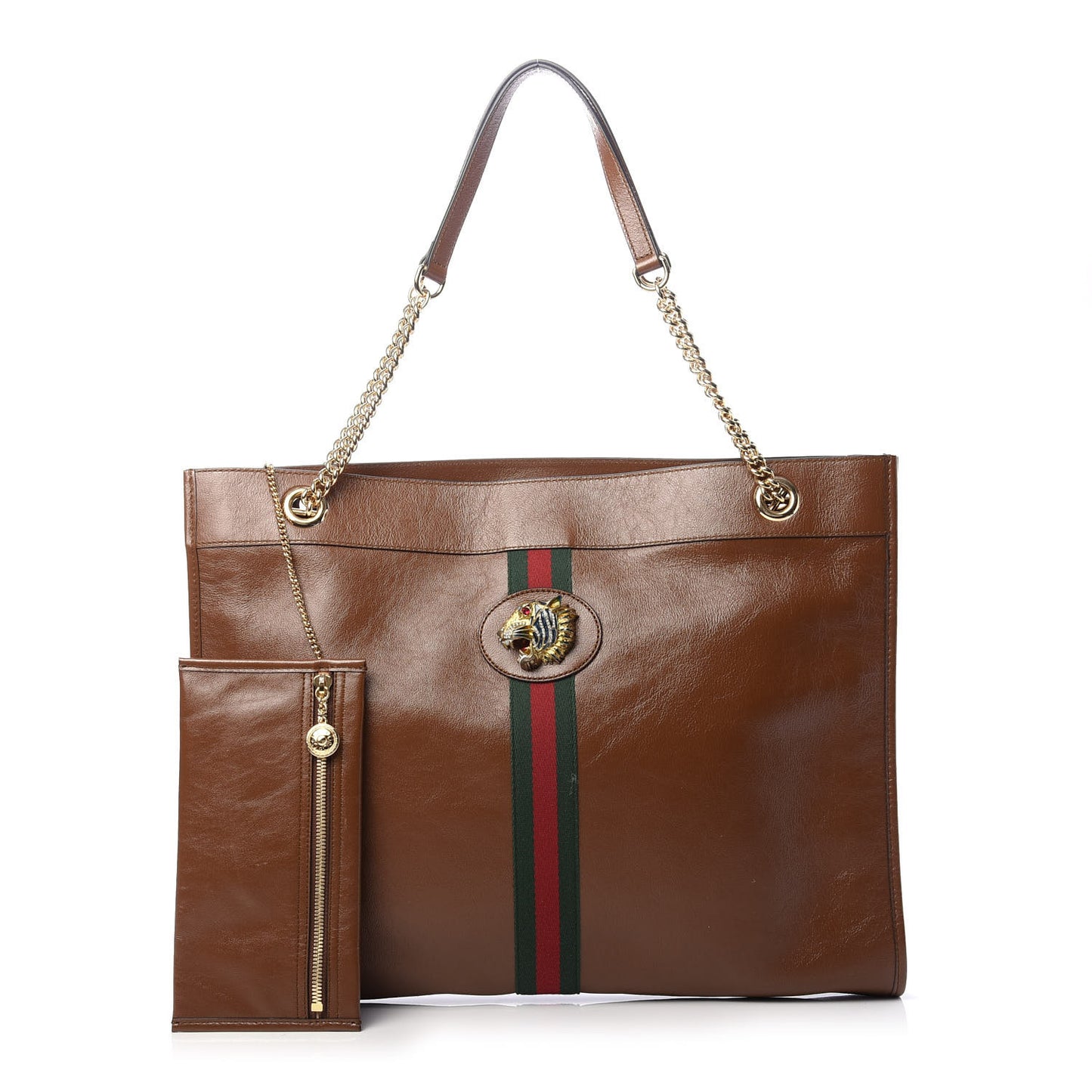 Calfskin Large Rajah Chain Tote Cuir