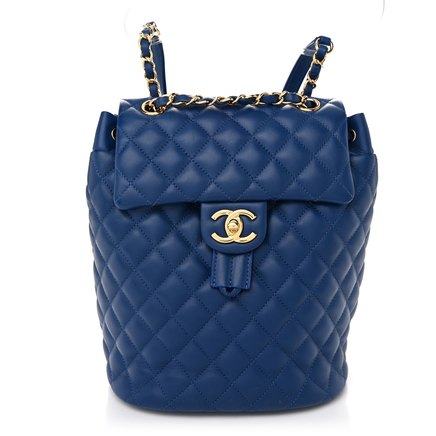Chanel Calfskin Quilted Small Urban Spirit Backpack Blue 1 of 10