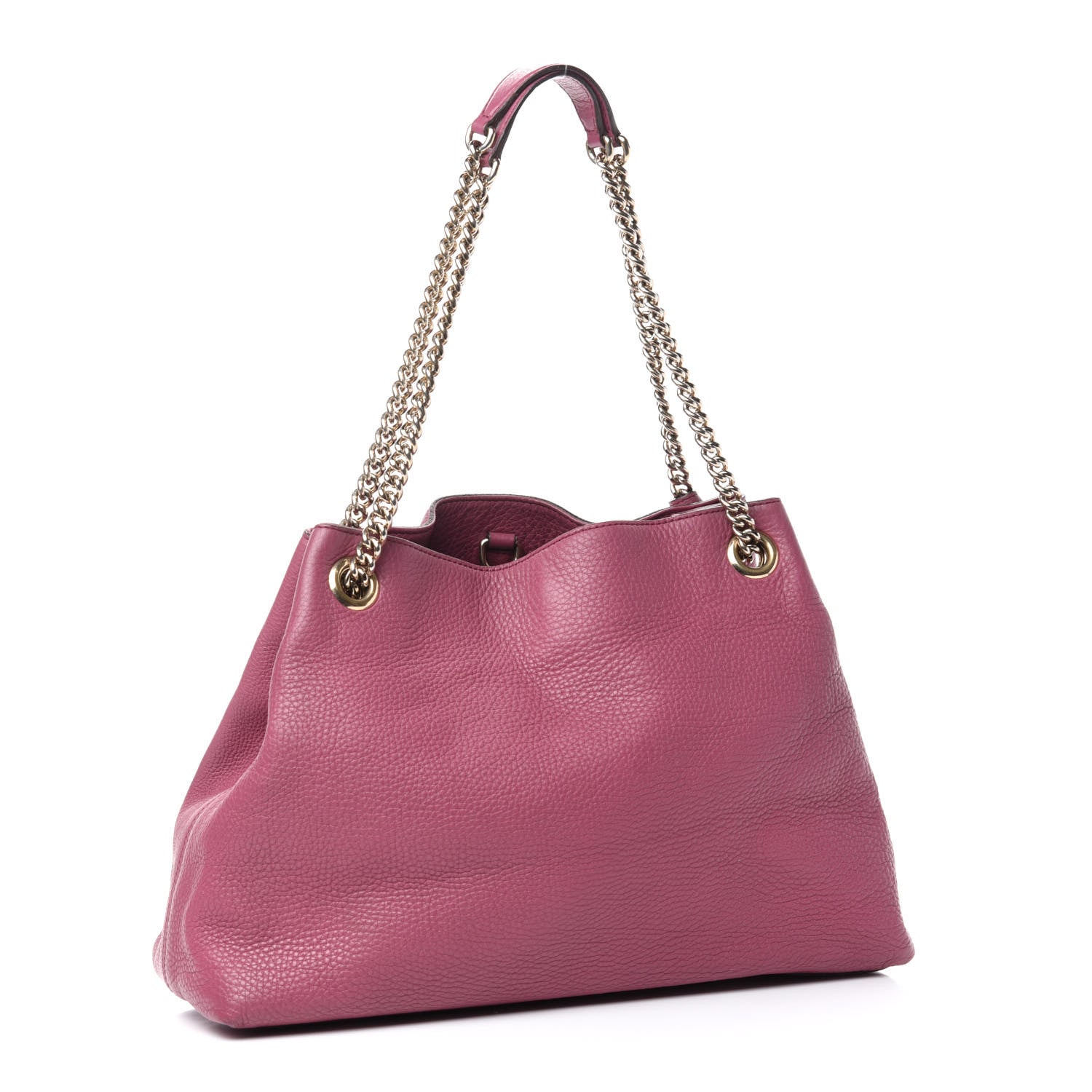 Gucci Pebbled Calfskin Medium Soho Chain Shoulder Bag Peonia Flower 3 of 11