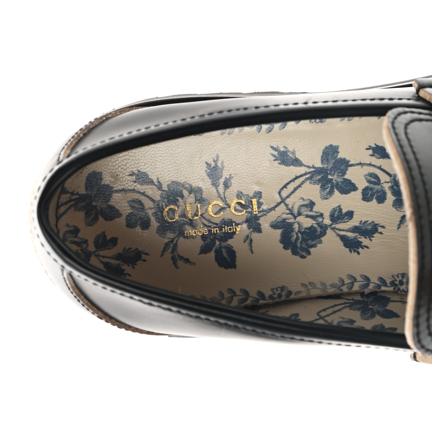 Gucci Cordovan Lux Womens Harald Horsebit 25mm Platform Loafers 38.5 Black 7 of 8