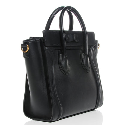 Celine Smooth Calfskin Nano Luggage Black 3 of 8