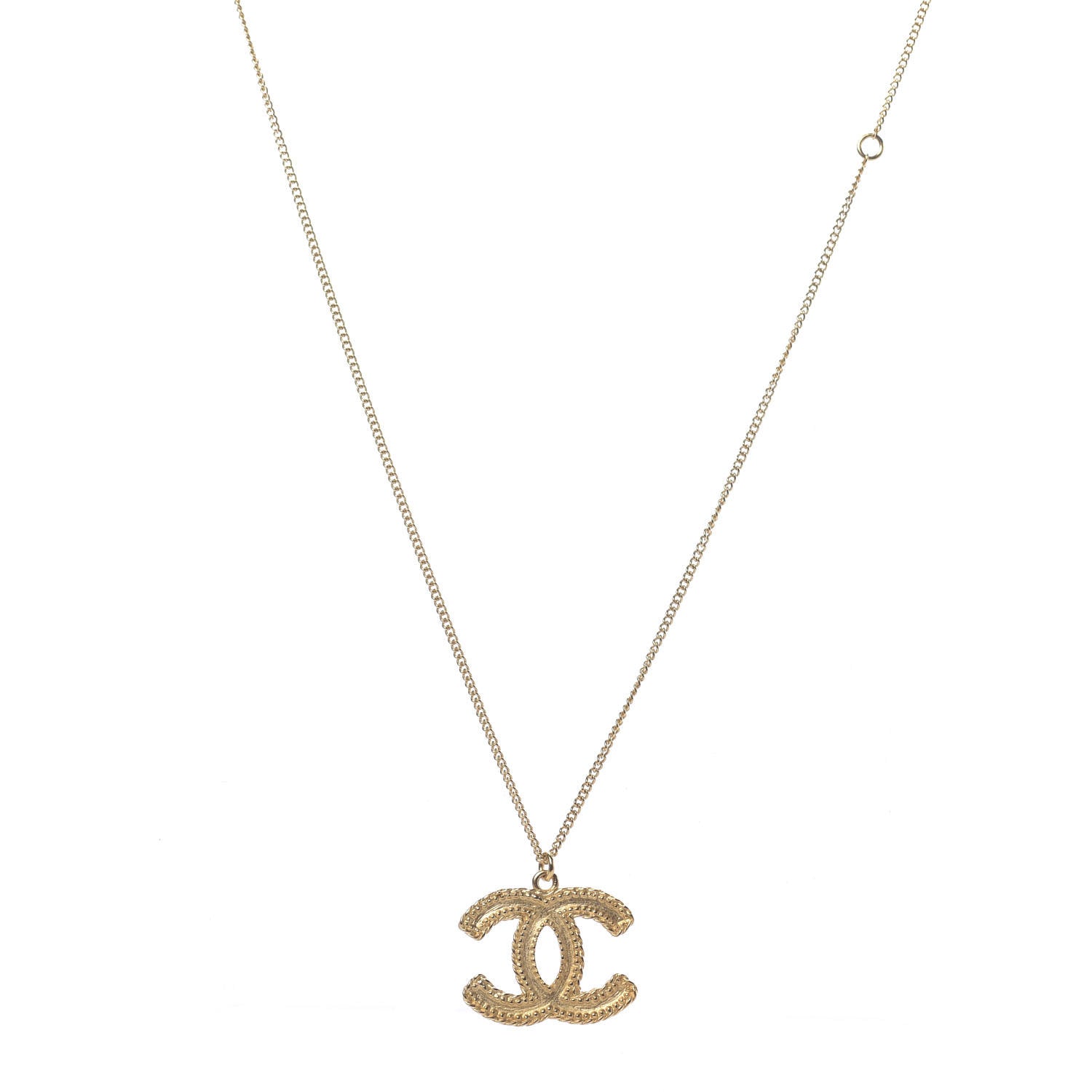 Chanel CC Necklace Matte Gold 1 of 5