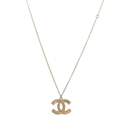 Chanel CC Necklace Matte Gold 1 of 5