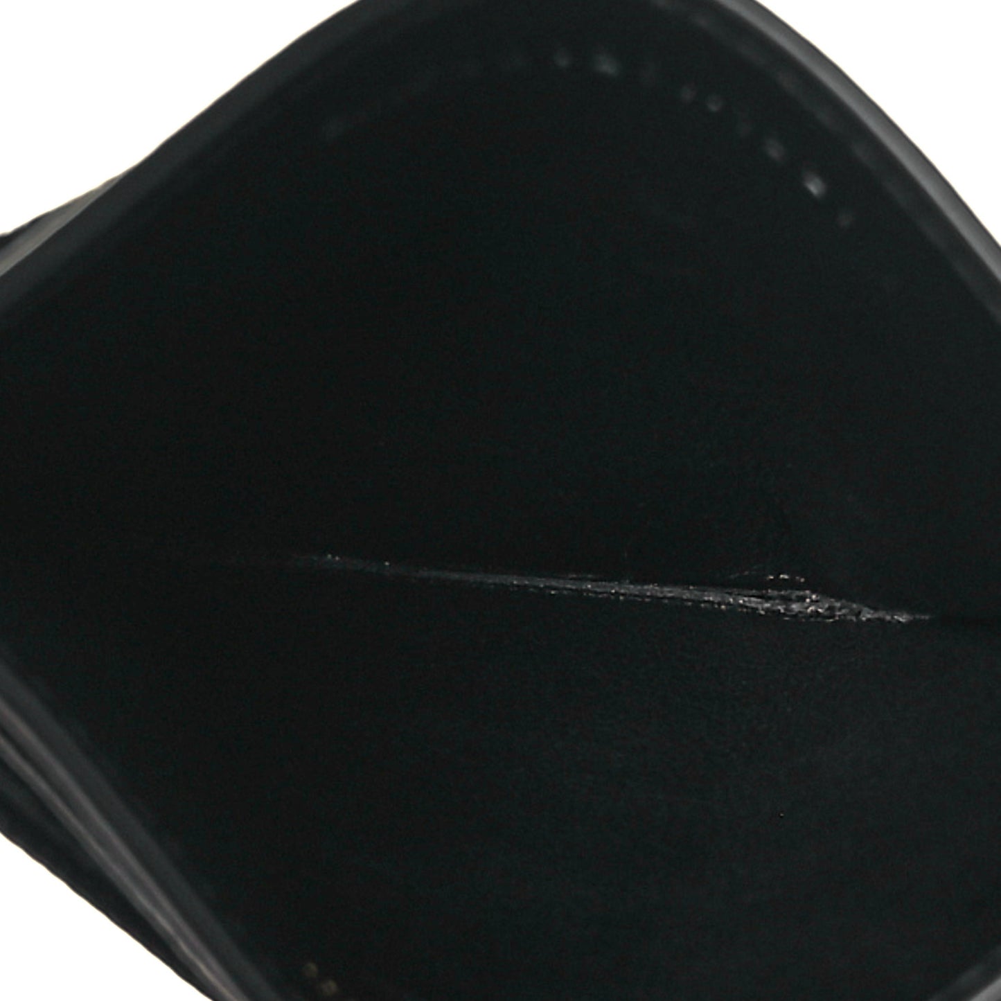 Grain De Poudre Matelasse Chevron Monogram Credit Card Case Black