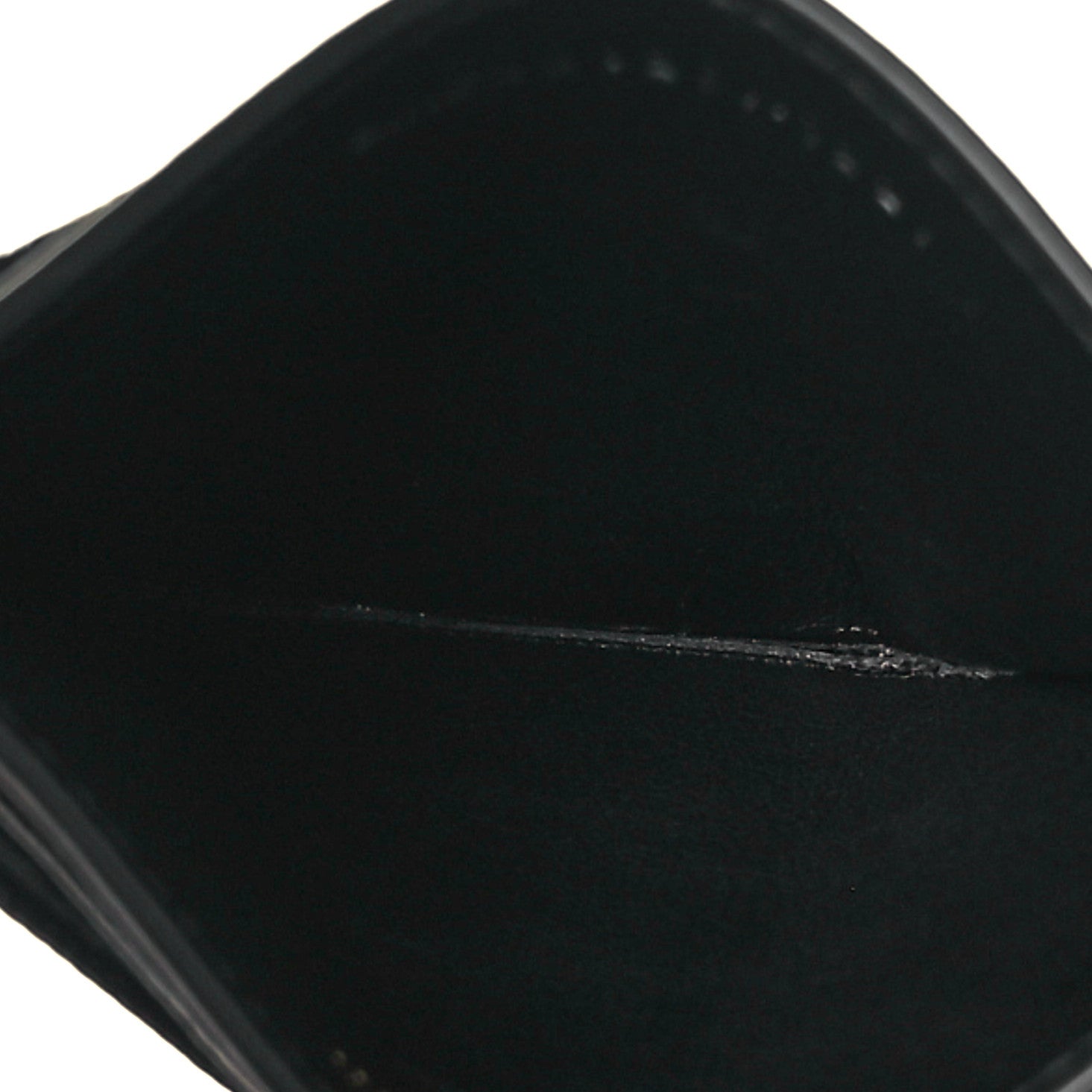 Saint Laurent Grain De Poudre Matelasse Chevron Monogram Credit Card Case Black 5 of 9