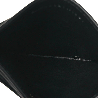 Saint Laurent Grain De Poudre Matelasse Chevron Monogram Credit Card Case Black 5 of 9