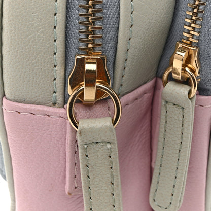 Chanel Goatskin Quilted Waist Bag Green Blue Pink 17 of 18