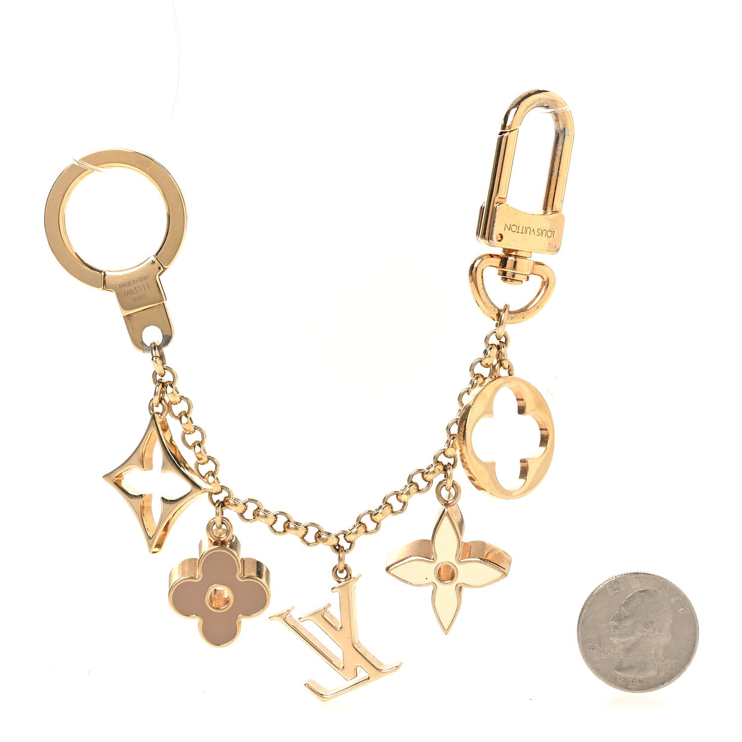 Louis Vuitton Fleur De Monogram Bag Charm Chain 2 of 5