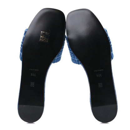 Givenchy Jacquard 4G Logo Mule Slide Sandals 39.5 Denim Blue 5 of 9