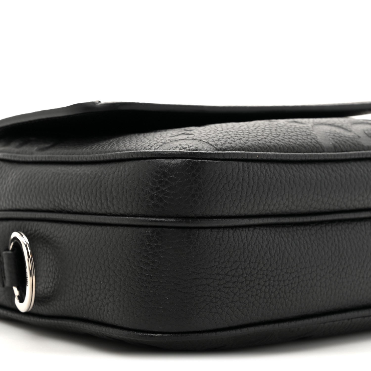 Gucci Piuma Calfskin Jumbo GG Embossed Small Messenger Bag Black 10 of 13
