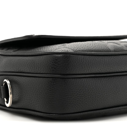 Gucci Piuma Calfskin Jumbo GG Embossed Small Messenger Bag Black 10 of 13