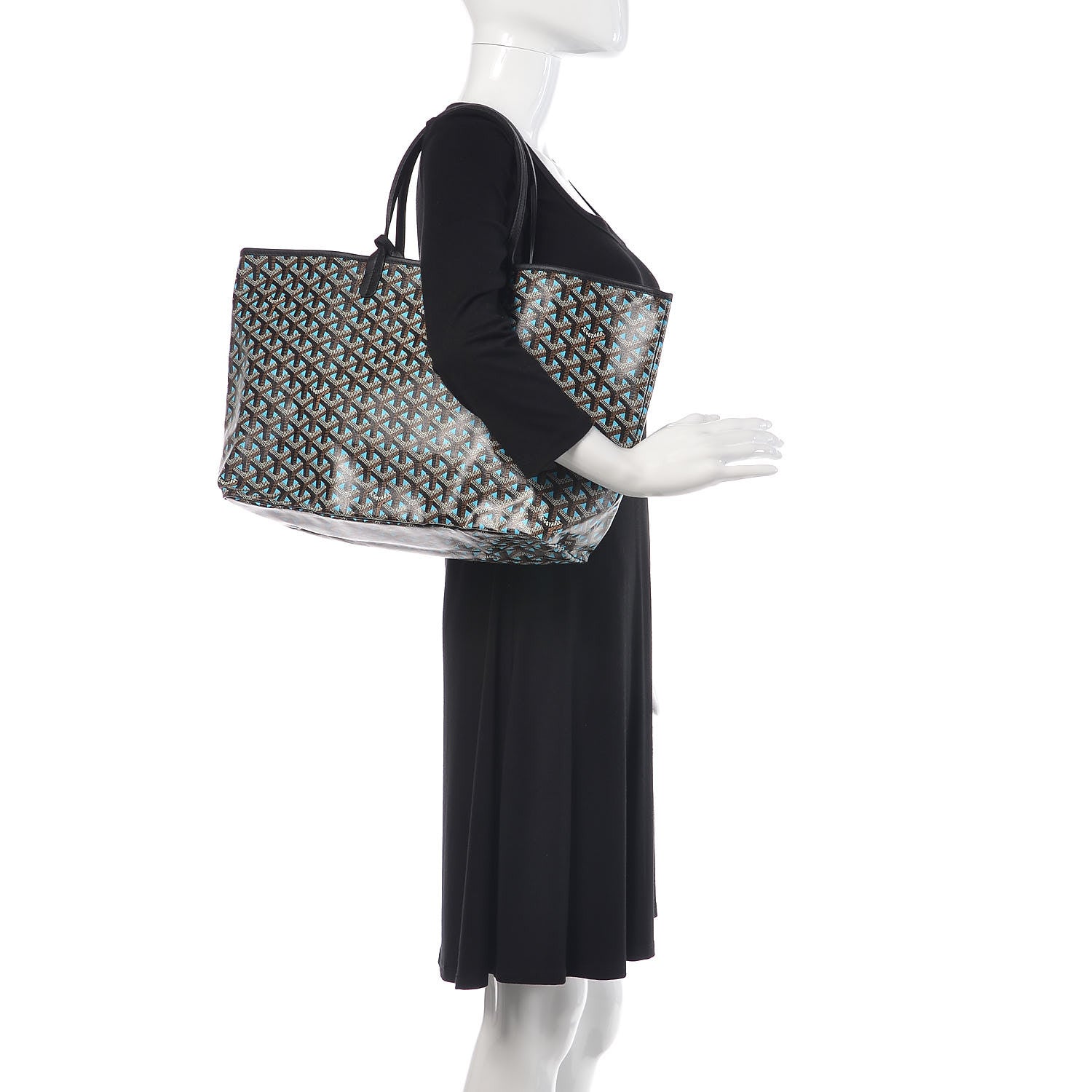 Goyard Goyardine Saint Louis Claire Voie PM Black Blue 2 of 12
