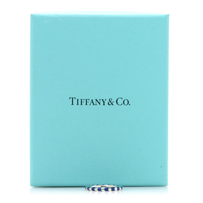Tiffany Sterling Silver Enamel Candy Cane Ring 50 5.5 Blue 5 of 5