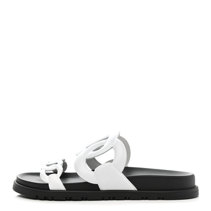 Hermes Nappa Extra Sandals 38.5 White 1 of 8