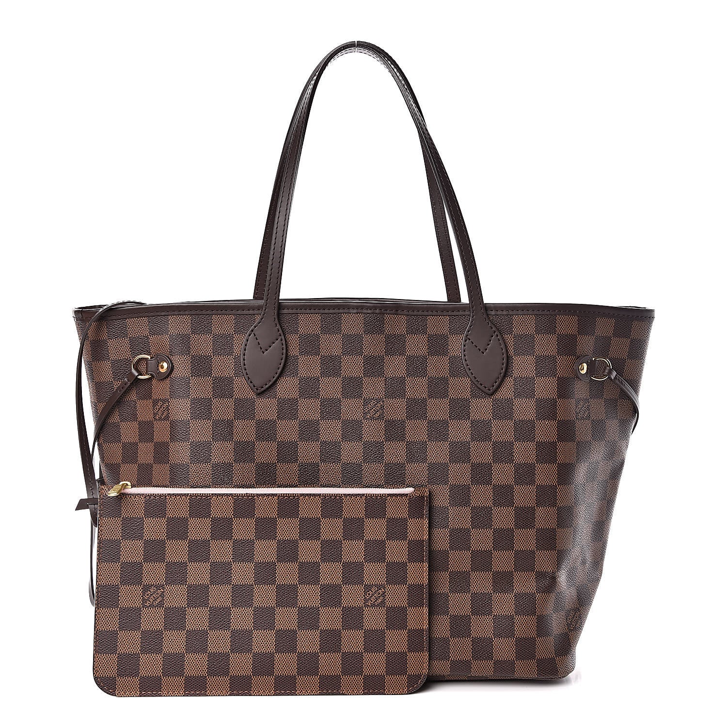 Louis Vuitton Damier Ebene Neo Neverfull MM Rose Ballerine 1 of 17