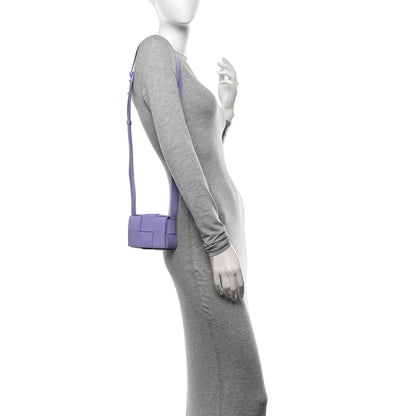 Bottega Veneta Lambskin Maxi Intrecciato Extra Mini Cassette Crossbody Bag Wisteria 2 of 11