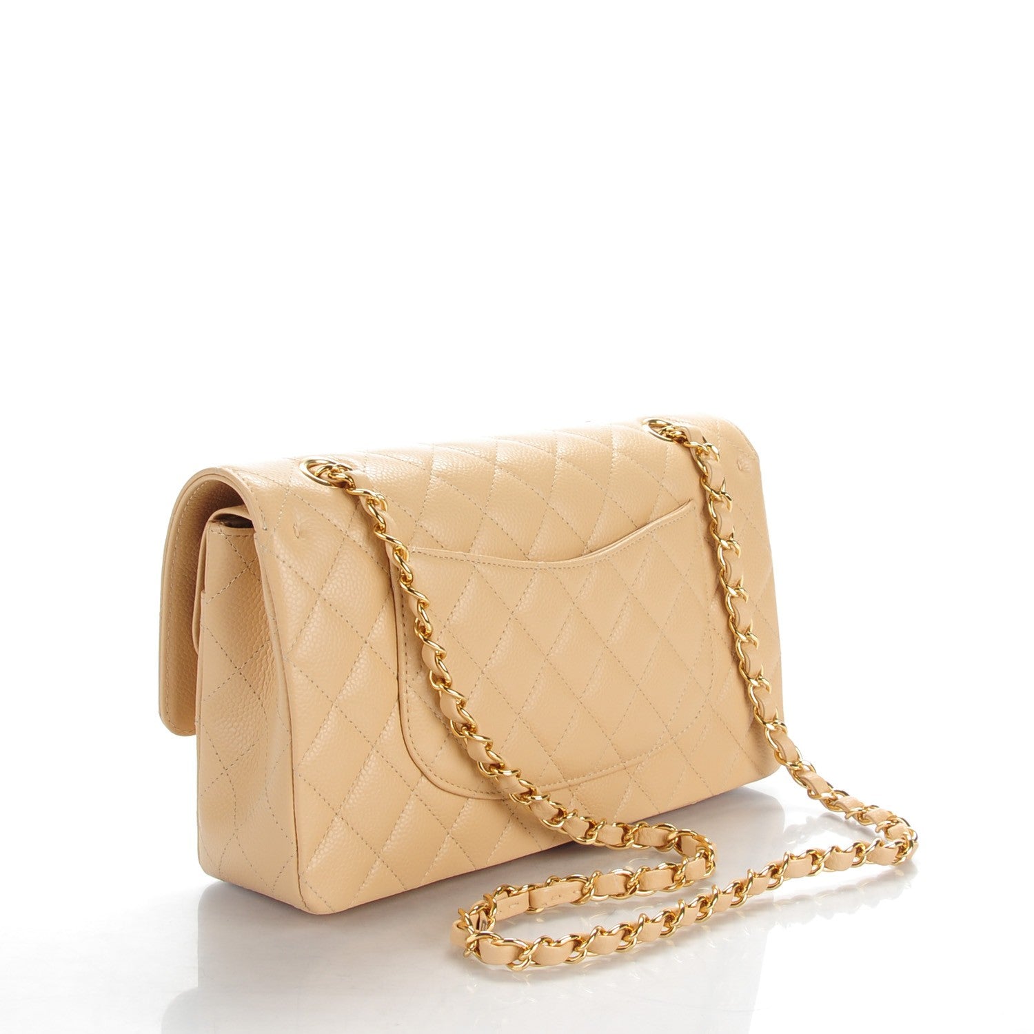 Chanel Caviar Quilted Medium Double Flap Beige Clair 3 of 8