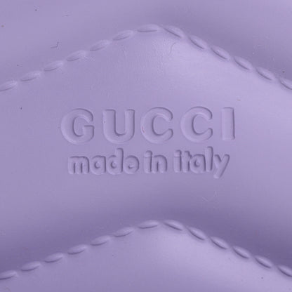 Gucci Rubber Chevron Logo Embossed Womens Thong Platform Sandals 38 Lapis 8 of 10