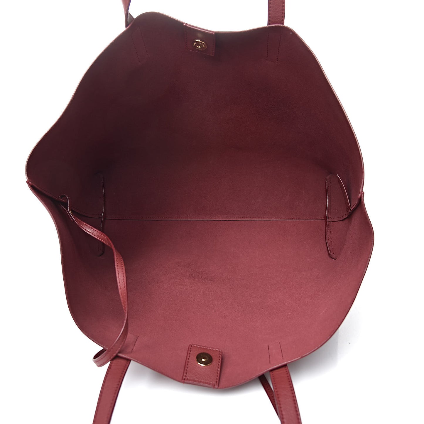 Calfskin Large Shopping Tote Deep Carmin