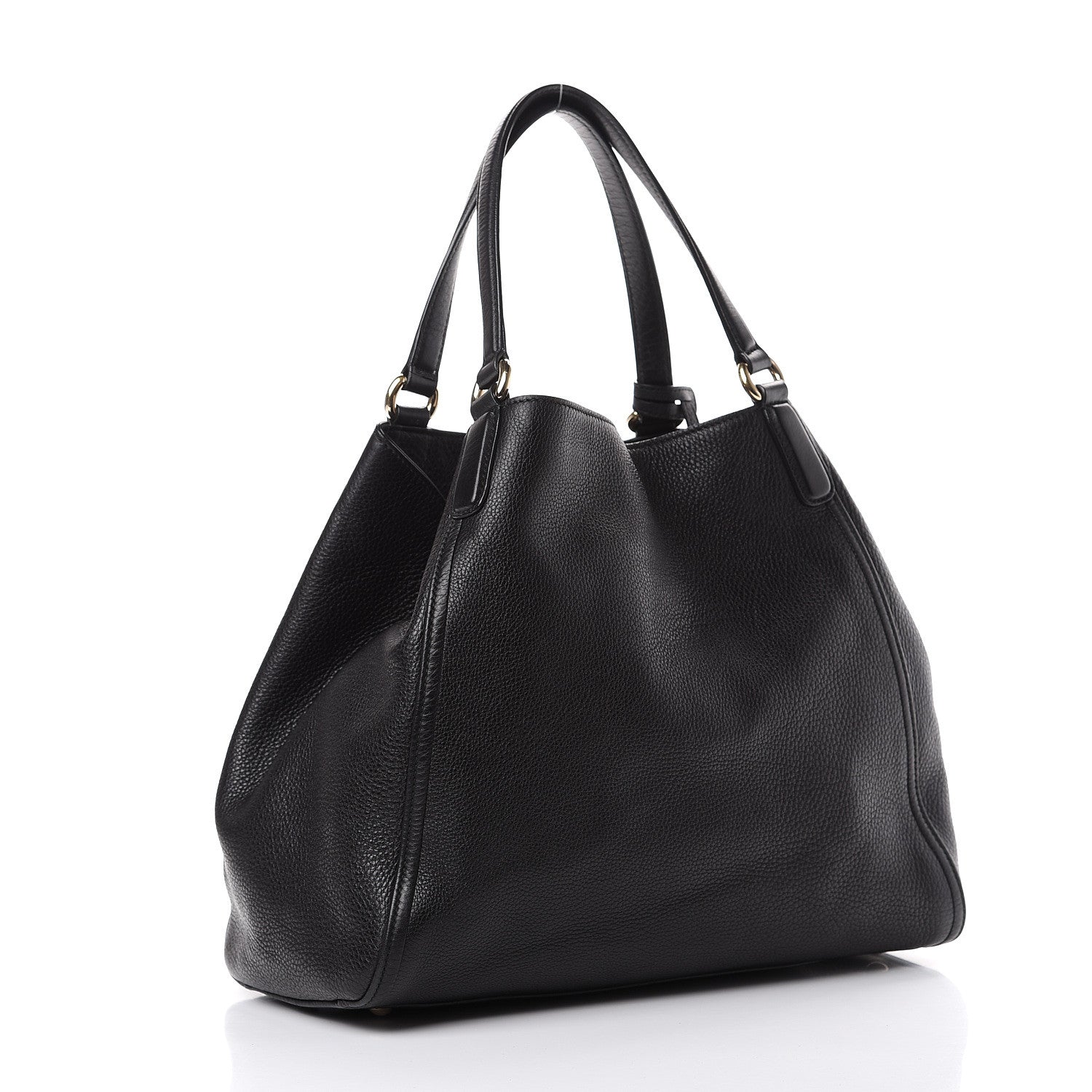 Gucci Pebbled Calfskin Medium Soho Shoulder Bag Black 2 of 13